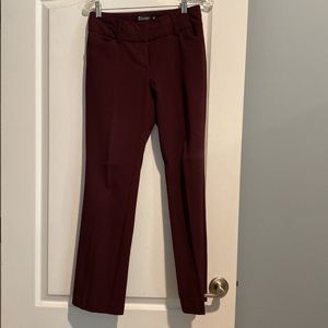 Dark burgundy dress pants